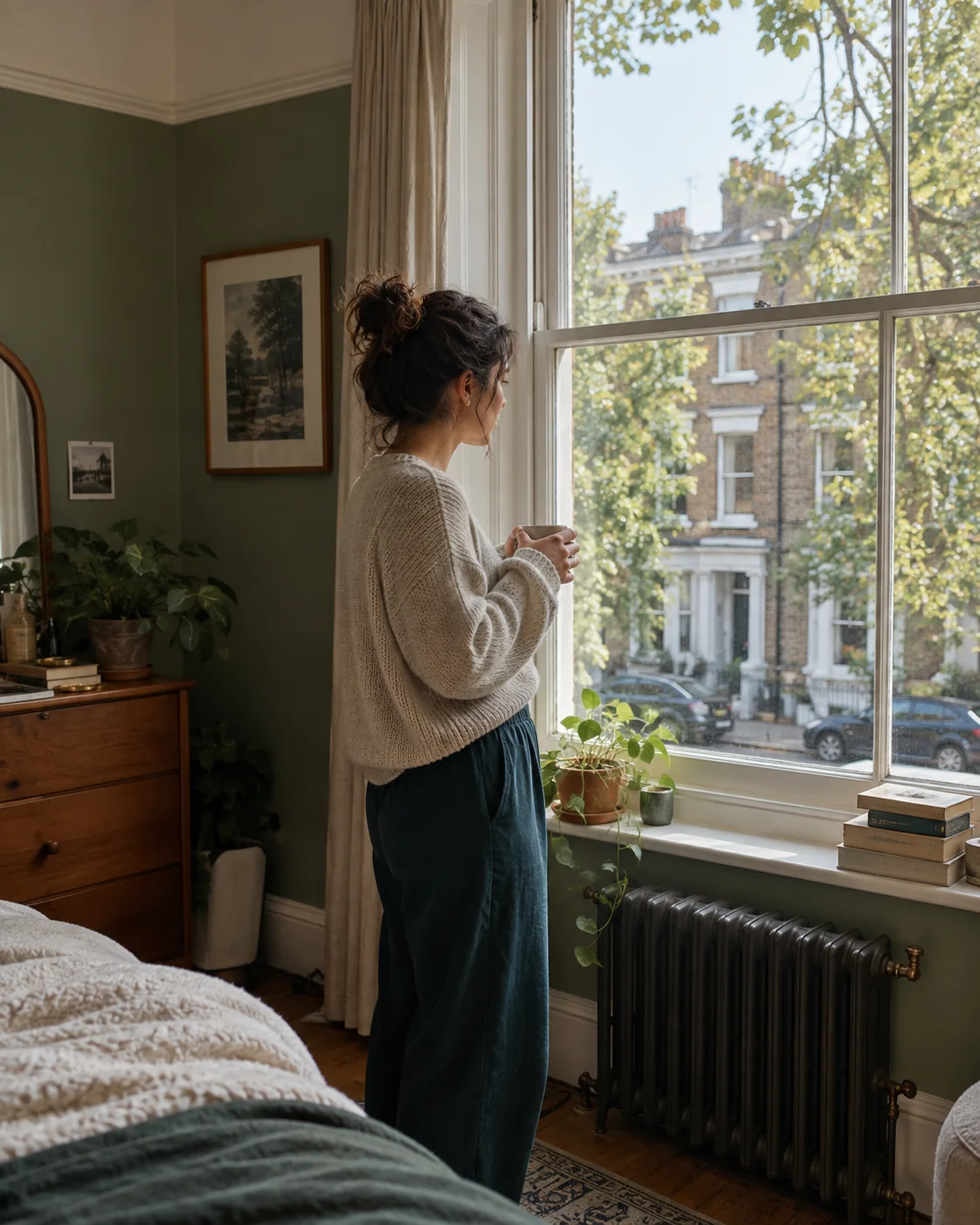 A tenant by the window of her room